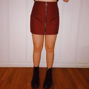forever 21 red plaid mini skirt